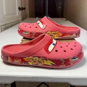 USED Crocs Classic Clog Lightning McQueen Red Men's Size 11 extremely used
